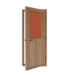SAUNA DOOR BRONZE GLASS WINDOW CEDAR  4 SIDED FRAME (700x2040mm)