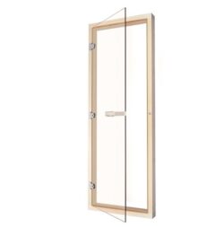 SAUNA DOOR CLEAR GLASS ASPEN 4 SIDED NORDIC SPRUCE SAWO