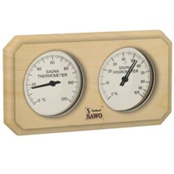 THERMO-HYGROMETER RECTANGLE PINE