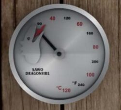 THERMOMETER SAWO DRAGONFIRE STAINLESS 'Firemeter'
