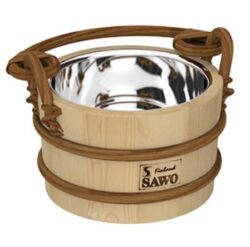 5L SAUNA BUCKET PINE & STAINLESS STEEL SAWO