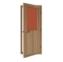 SAUNA DOOR BRONZE GLASS WINDOW CEDAR 4 SIDED FRAME