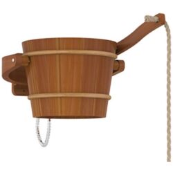 18L BUCKET SHOWER AUTOMATIC WATER FILL CEDAR SAWO