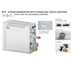 9kW STEAM ROOM GENERATOR 1/3 Phase STN SAWO