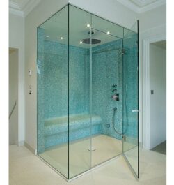 Steam Shower with glass surround
